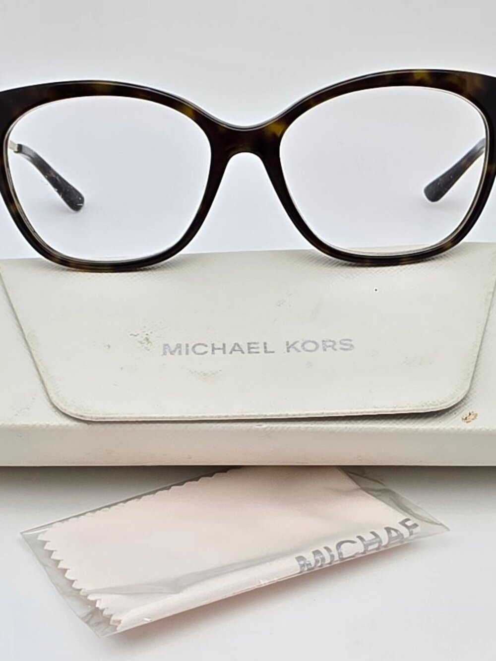 Michael Kors MK4057 3006 Anguilla Dark Tortoise Gold Cat Eye Eyeglasses w/ Case